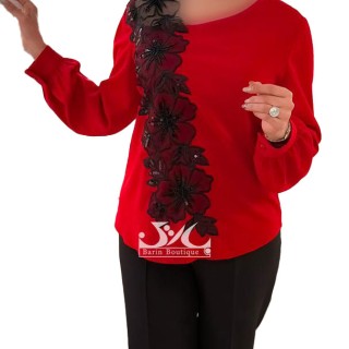 شومیز زنانه اپلیکه دوزی