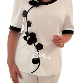 بلوز زنانه گل برجسته