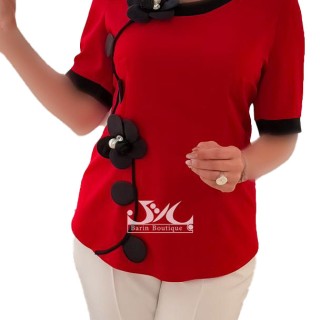 قرمز گل مشکی