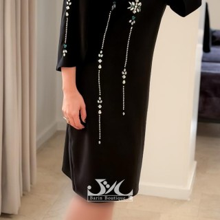 پیراهن مجلسی کرپ سنگدوزی