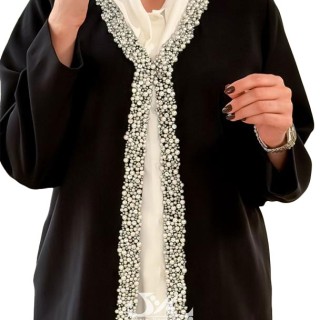 کت مجلسی یقه مرواریدی