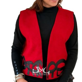 وست زنانه چرم دوزی