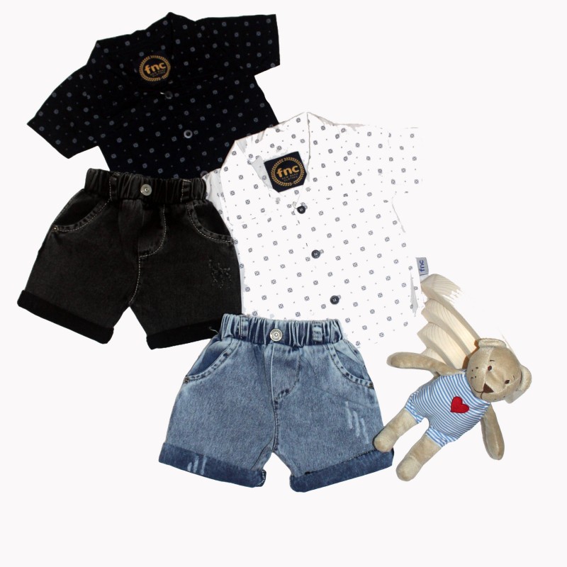 ست پیراهن و شلوارک پسرانه