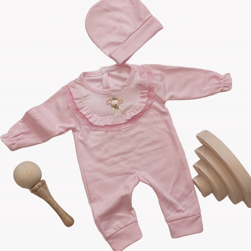 سرهمی کلاه دار دخترانه گل دار