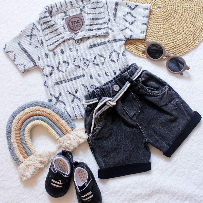 ست پیراهن و شلوارک پسرانه