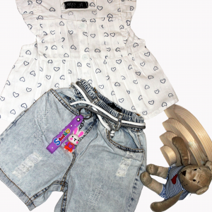 ست تاپ و شلوارک دخترانه