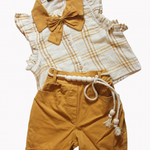 ست تاپ و شلوارک دخترانه