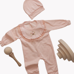 سرهمی کلاه دار دخترانه گل دار