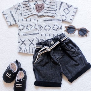 ست پیراهن و شلوارک پسرانه