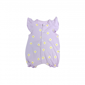 رامپر دخترانه بنفش طرح بابونه