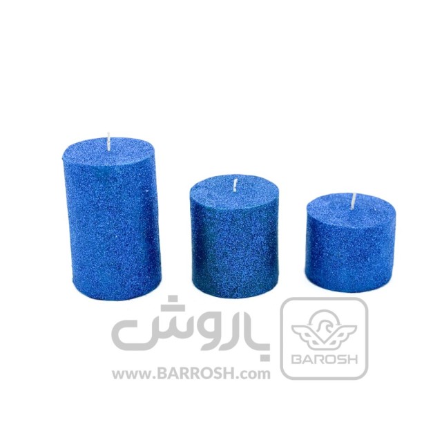 شمع استوانه ای آبی اکلیلی قطر 7 برند تاج