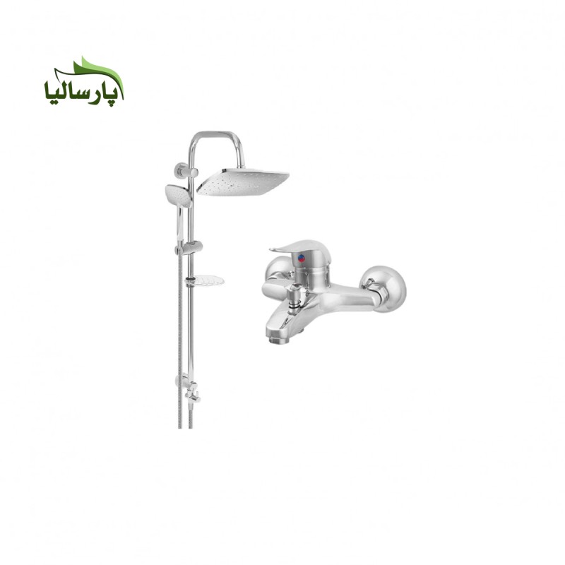 مجموعه 2 عددی شیر حمام و علم دوش دو کاره رسوبگیر