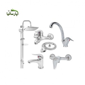 ست شش عددی شیرآلات بهداشتی اقتصادی همراه با علم دوش دوکاره