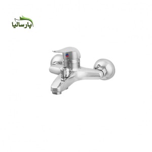 مجموعه 2 عددی شیر حمام اهرمی و علم دوش استیل