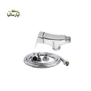 مجموعه دو عددی شیر توالت دیواری به همراه شلنگ