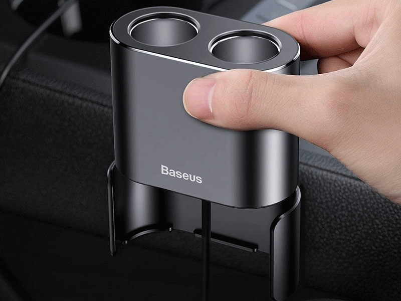 شارژر فندکی بیسوس Baseus High Efficiency One to Two Cigarette Lighter ...