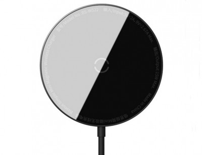 شارژر وایرلس مگنتی بیسوسWXJK-F01 Baseus Simple Mini Magnetic Wireless Charger(suit for IP12 with Type-C cable 1.5m) Black