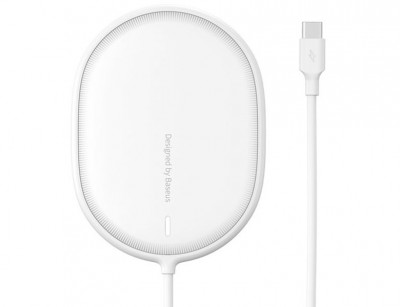 شارژر بی سیم مغناطیسی WXQJ-02  Baseus Light Magnetic Wireless Charger(suit for IP12 with Type-C cable 1.5m) White