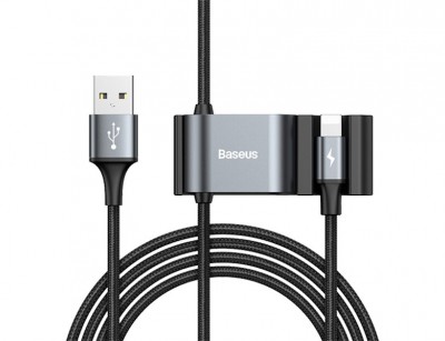 کابل مخصوص صندلی عقب (USB به iP + Dual USB) Baseus Special Data Cable for Backseat CALHZ-01