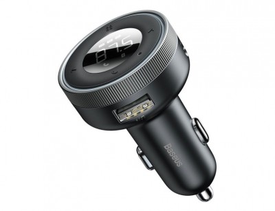 شارژر فندکی و گیرنده بلوتوث خودرو دو پورت بیسوس Bisous car bluetooth and two port wireless lighter charger (Wireless 5.0+5V/3.4A) CCLH-01