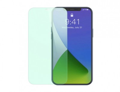 محافظ صفحه شیشه ای ضد اشعه بیسوس Baseus 0.3mm For iP 12/12 Pro 6.1inch 2020 SGAPIPH67N-LP02 (پک دوتایی)