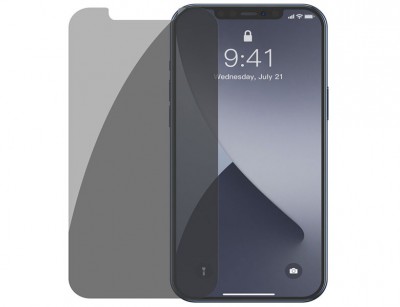 محافظ صفحه نمایش حریم شخصی بیسوس Baseus 0.3mm Full-glass Anti-peeping Tempered SGAPIPH67N-LK02 برایiP 12 Pro Max 6.7inch 2020(پک دوتایی)