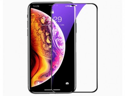 محافظ صفحه نمایش شیشه ای منحنی لبه دار ضد اشعه Baseus 0.3 mm Rigid-edge SGAPIPH65-BJG01 برای ip X MAX 6.5 (2018)