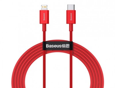 کابل فست شارژ تایپ سی به لایتنینگ بیسوس Baseus Superior Series Fast Charging Data CATLYS-C09 به طول 2 متر و توان 100 وات