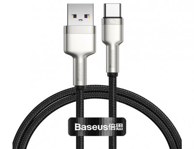 کابل فست شارژر USB به Type-C بیسوس 1 متری Baseus Cafule Series Metal Data Cable CATJK-A01 با توان 40 وات