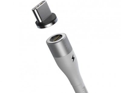 کابل فست شارژ مغناطیسی یو اس بی به تایپ سی 3A بیسوس Baseus zinc CATXC-M02 به طول 1 متر