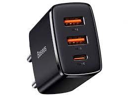 شارژر دیواری سریع بیسوس Baseus 30W Compact Quick Charger 2U+C CN CCXJ-C01