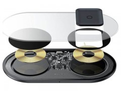شارژر بی سیم Baseus Simple 2in1 Turbo Edition 24W （با شارژر 12 ولت） (CN) Qi