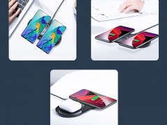 شارژ بی سیم بیسوس WXJK-01 Baseus Simple 2in1 Wireless Charger 18W Max For Phones+Pods（Qi）Black