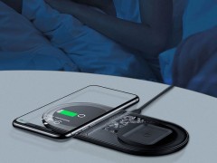 شارژ بی سیم بیسوس WXJK-01 Baseus Simple 2in1 Wireless Charger 18W Max For Phones+Pods（Qi）Black