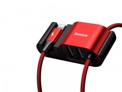 کابل مخصوص صندلی عقب (USB به iP + Dual USB) Baseus Special Data Cable for Backseat CALHZ-01