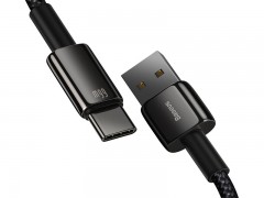 کابل فست شارژ یو اس بی به تایپ سی Baseus Tungsten Gold Fast Charging CATWJ-B01 به طول 1 متر و توان 66 وات