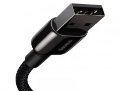 کابل و لایتنینگ فست شارژ USB به IP 2.4A یک متری بیسوس Baseus Tungsten Gold Fast Charging Data Cable CALWJ-01