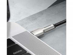 کابل فست شارژ Type C به Type C بیسوس Baseus Cafule Series Metal Data Cable CATJK-D01 به طول 2 متر و توان 100 وات