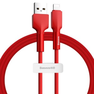کابل لایتنینگ USB به IP بیسوس Baseus Silica gel cable CALGJ-06 یک متری
