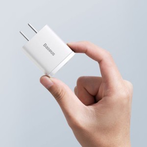مینی فست شارژر دیواری بیسوس Baseus compact quick charger U+C 20W CN CCXJ-01