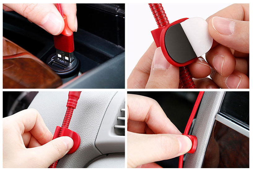 هولدر لایتنینگ بیسوس Baseus O-Type Car Mount Cable
