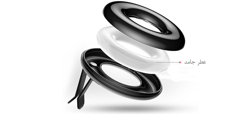 نحوه استفاده از خوشبوکننده بیسوس Circle Vehicle Fragrance Holder