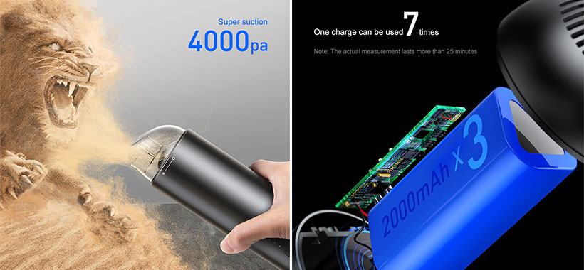 جارو شارژی بیسوس مدل Space Capsule Wireless Vacuum Cleaner