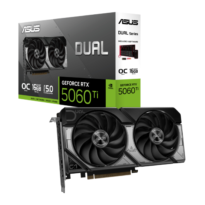 کارت گرافیک ایسوس Dual RTX 5060 Ti OC حافظه 16 گیگابایت