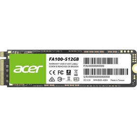 حافظه اس اس دی اینترنال ایسر مدل FA100 M.2 2280 NVMe ظرفیت 512 گیگابایت