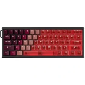 کیبورد گیمینگ ایجز مدل AJAZZ ALUX60 Wireless Magnetic SW Red Gradient Transparent