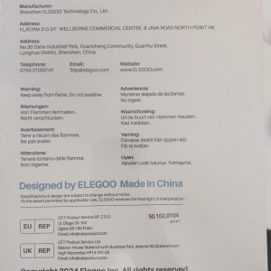 فیلم ACF پرینتر سه بعدی Saturn 3 Ultra j تک عددی