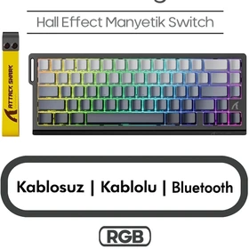 کیبورد مخصوص بازی ATTACK SHARK X68 PRO EFFECT RAPID TRIGGER صفحه کلید مکانیکی سوئیچ مغناطیسی