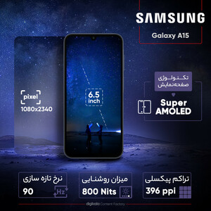 گوشی موبایل سامسونگ مدل Galaxy A15 دو سیم کارت ظرفیت 128 گیگابایت و رم 4 گیگابایت - ویتنام