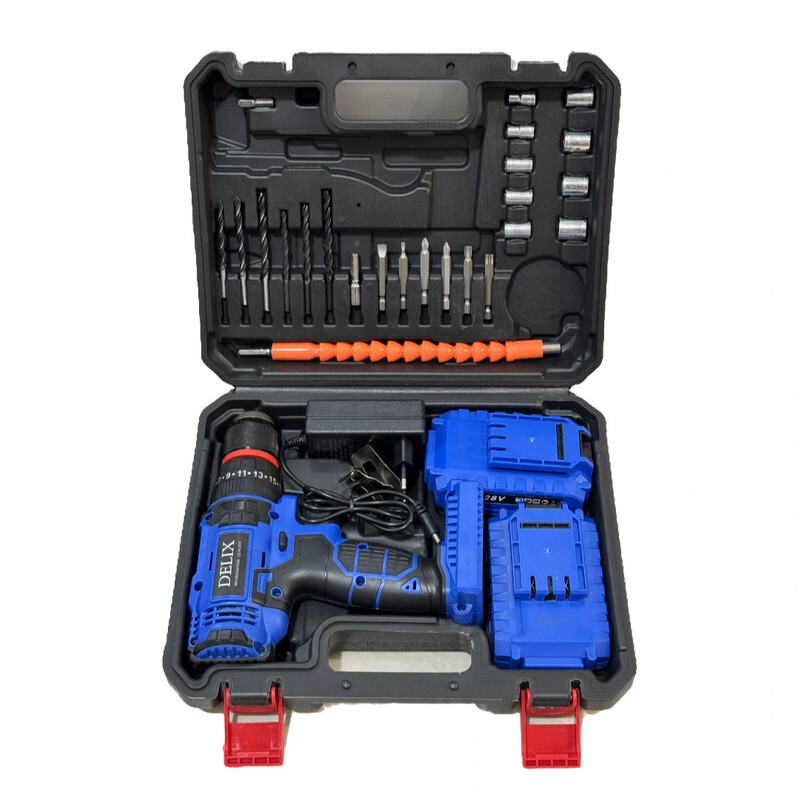 دریل پیچ گوشتی شارژی دلیکس مدل BL28V-36 مجموعه 36 عددی